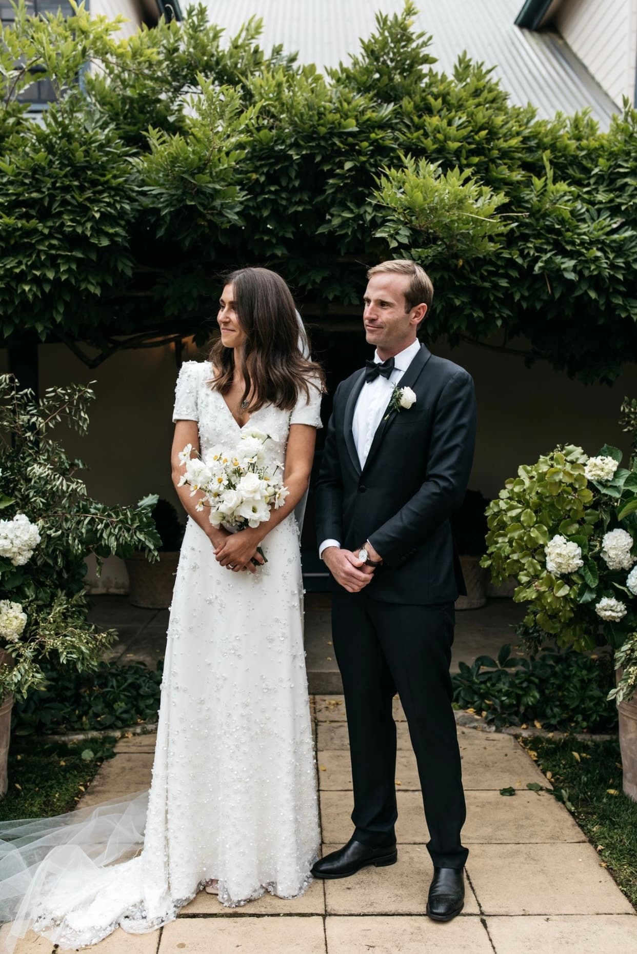 Garden archway wedding