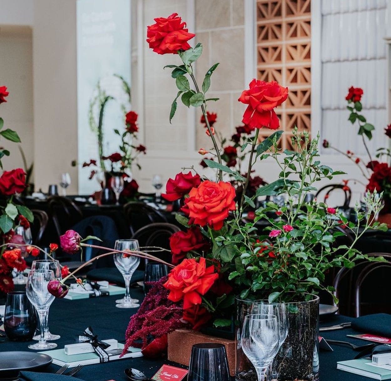 Brand event red roses